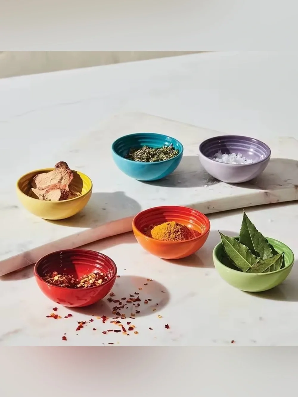 Le Creuset Vancouver Stoneware Pinch Prep Mini Bowl Dip Cup Salt & Pepper Holder